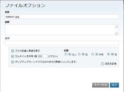 画像ファイルオプション